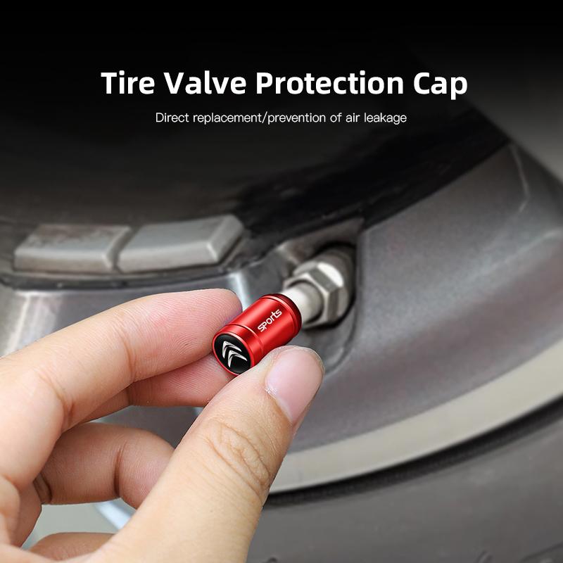 4Pcs 3D Aluminum Alloy Car Wheel Tire Air Valve Dust Caps For Citroen C1 DS3 C2 C3 Vts C4 Saxo C4L C5 C6 C8 Xsara C3-XR Picasso