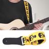 Guitar Strap Acoustic Electric Bass Ukulele Belt Adjustable Skull Pattern Leather HeadYellow