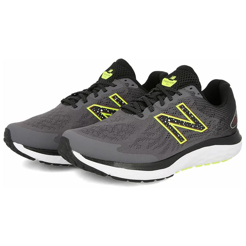 New Balance 680v7 2E Широкие Магнитные Тридцативаттные Мужские Кроссовки Серый Черный M680KN7-2E