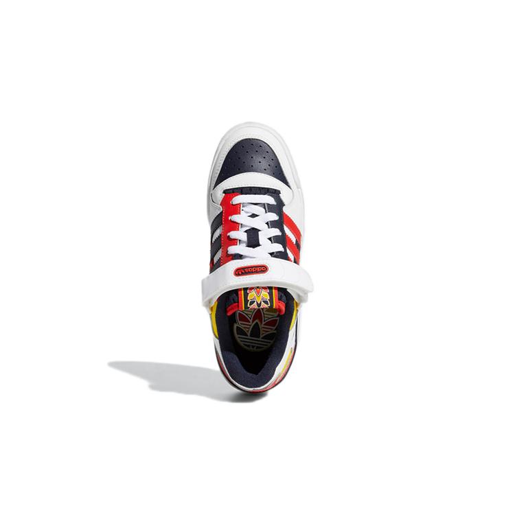 adidas Оригинальные FORUM Амортизация, Износостойкие Низкие Кеды для Скейтборда Белые Синие Красные Подростковые H04423