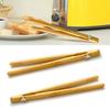 1/2Pcs Bamboo Toaster Tongs Magnetic Food Serving Tongs Cooking Mini Anti-Slip Bamboo Utensils for Bacon Bread Salad