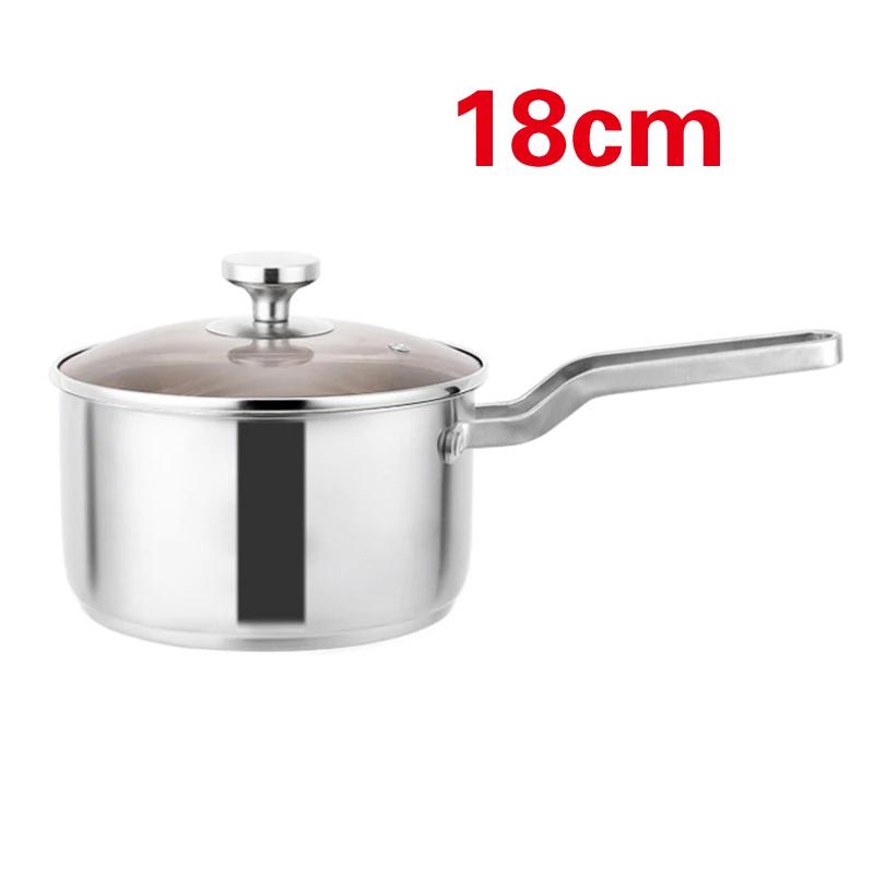 304 stainless steel cooking milk pot household office worker student cooking hot milk steaming pot induction cooker gas stove