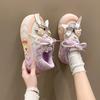 Модные 5 см новые дизайнерские милые женские кроссовки с бабочкой и узлом, модные туфли на платформе с большим носком, для скейтборда, ходьбы, тенниса для девочек