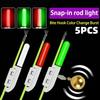 1/3/5 шт. Светодиодный съемный водонепроницаемый поплавок, снасть для ночной рыбалки, инструмент, светящаяся палочка для удилища, электронная светящаяся палочка для удилища