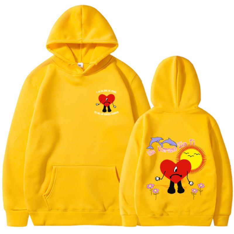 Модная новая толстовка с принтом Bad Bunny, унисекс, уличная спортивная толстовка в стиле хип-хоп, высокое качество, хит продаж, топ 2023