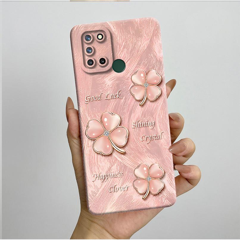 Phone Case For Realme 7I RMX2103 C17 Shockproof Case For Realme C17 Pretty Flowers Liquid Soft Silicone Back Cover Bumper Fundas