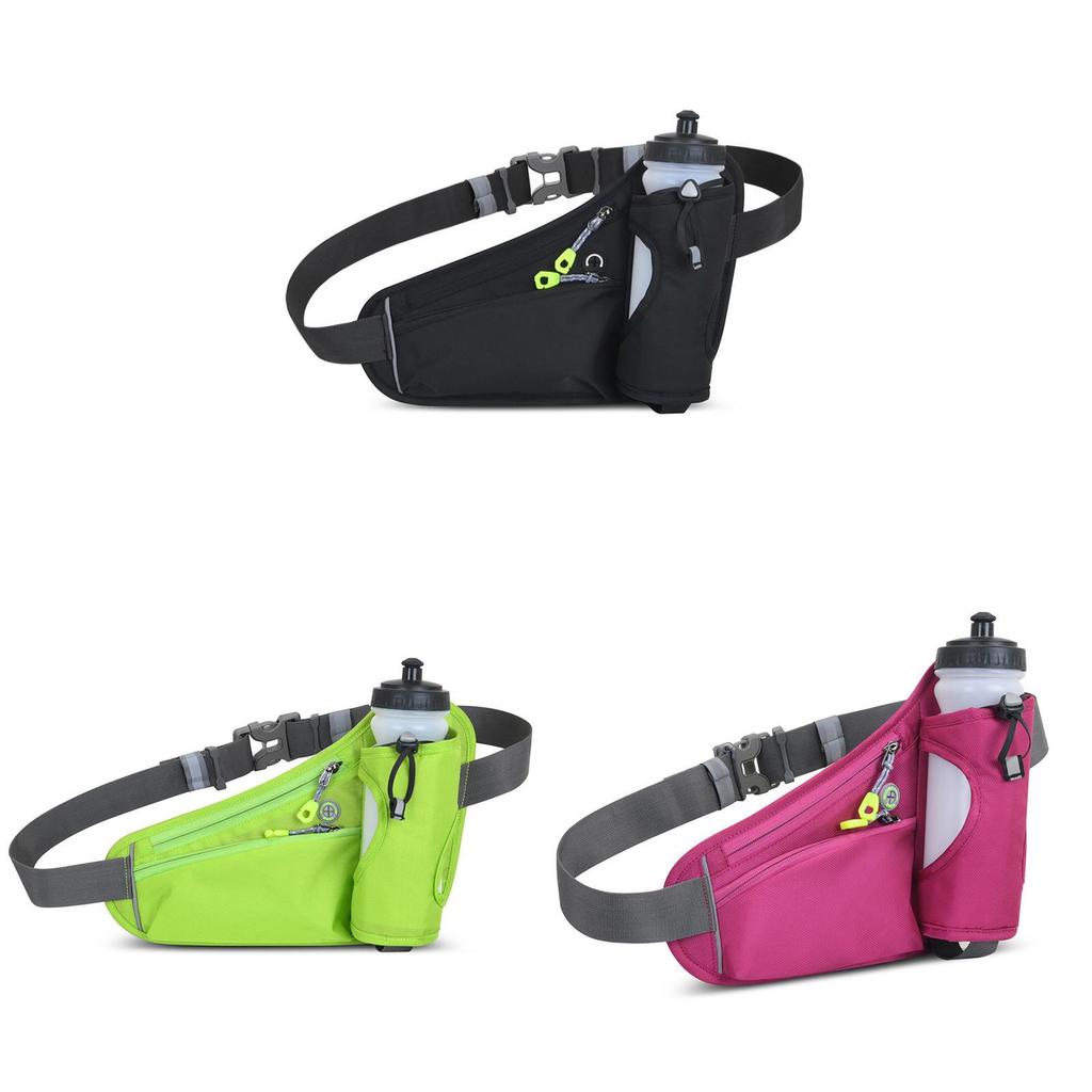 Outdoor Sports Waist Bag With Water Bottle Holder Waterproof Lightweight For Running And Cycling