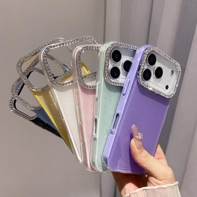 Роскошный чехол для телефона с блестками и стразами для IPhone 17 Air 16 Pro Max 15 14 13 12Pro, 2-в-1, противоударная задняя крышка Caque