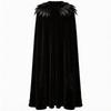 Halloween Death Witch Cloak Hanfu Outerwear Feather Cape Stage Costume Women