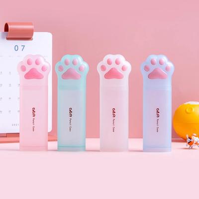 1 шт. Креативный пенал с узором кошачьей лапки, студенческий пенал, вертикальный портативный ящик для хранения, модные школьные принадлежности