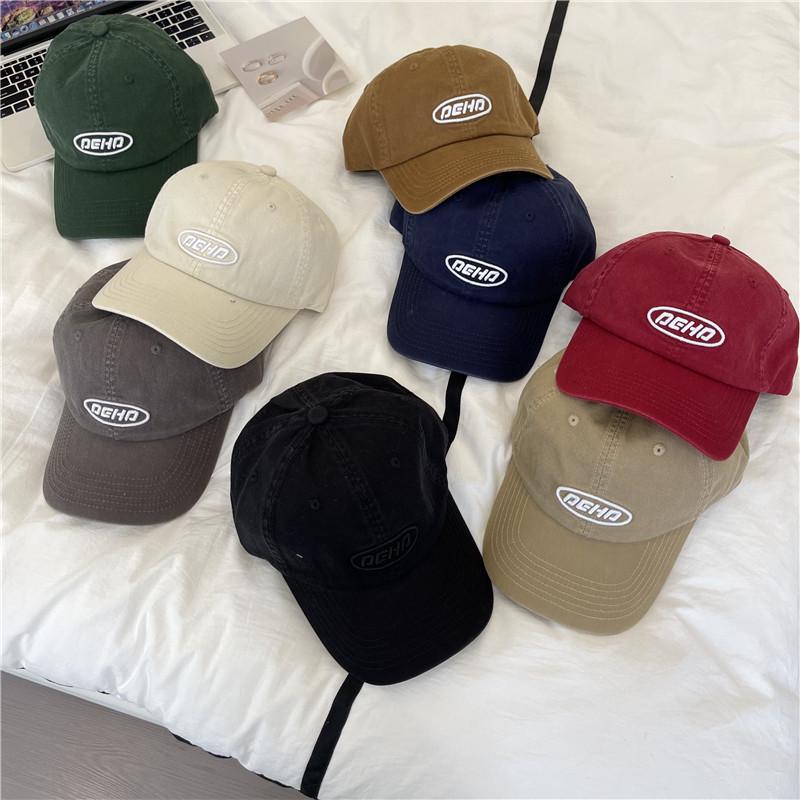 Высококачественная washed cotton cap для мужчин и женщин, пар, универсальная, весенне-летняя, с вышивкой букв, мягкий верх, бейсболка