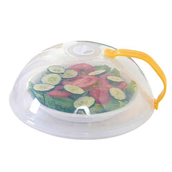 Защитная крышка от брызг для микроволновой печи, 10,24 дюйма, прозрачная крышка для микроволновки с ручкой, подходит для стандартных обеденных тарелок и мисок, без BPA, можно мыть в посудомоечной машине