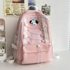 Студенческая школьная сумка большой емкости, женский однотонный рюкзак, рюкзак с принтом собаки для девочек