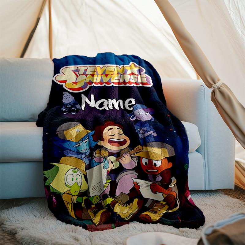 Personalized Custom Name Blanket - Steven Universe Print Design,Blanket for Sofa,Bed,Travel,Camping - Soft and Warm, Great Gift