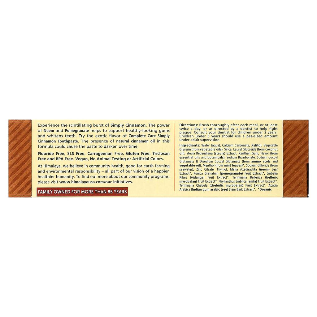 Complete Care Toothpaste, Simply Cinnamon, 5.29 Oz (150 G)