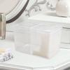 2 Compartments Makeup Pad Swab Box Portable Cotton Ball Storage Cosmetic Pads Container