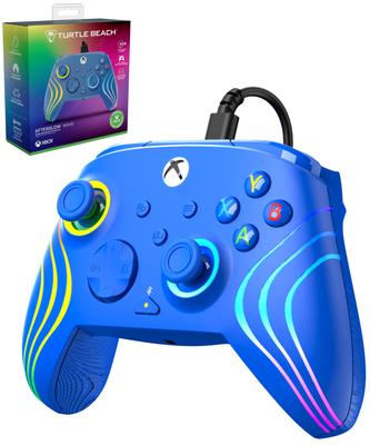 TURTLE BEACH Afterglow Wave Синий Проводной USB Официально Совместимый с Xbox с ПК и Назначаемыми триггерами Задняя RGB Подсветка Чат Эргономичный Дизайн Гарантия Контроллер,