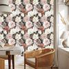 Peonies with leaves wallpaper for living room and bedroom 50x1000