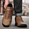 New 2025 Handmade Leather Men Boots Man Breathable Casual Leather Shoes Design Sneakers Men Ankle Boots Breathable Outdoor Boats