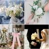 4 Rolls Of Pudi Elegant Chiffon Ribbon, Suitable For Gift Wrapping, Wedding Decoration, And Bouquet Decoration - Made Of Chiffon Material, Lightweig
