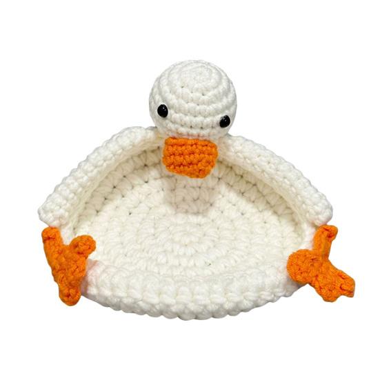 Duck Panda Crochet Coaster Heat-resistant Kitchen Handmade Countertop Table Protection Non-slip Mug Coffee Tea