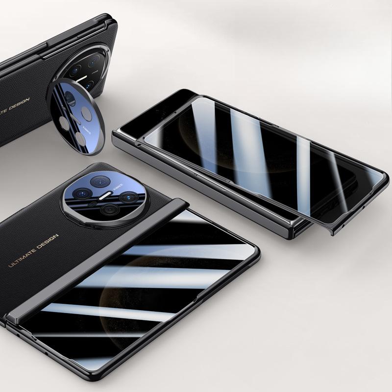 Чехол для телефона Huawei Matex6, интегрированная электрогальваническая складная пружинная петля, противоударный кронштейн, мужской однотонный кожаный чехол X6