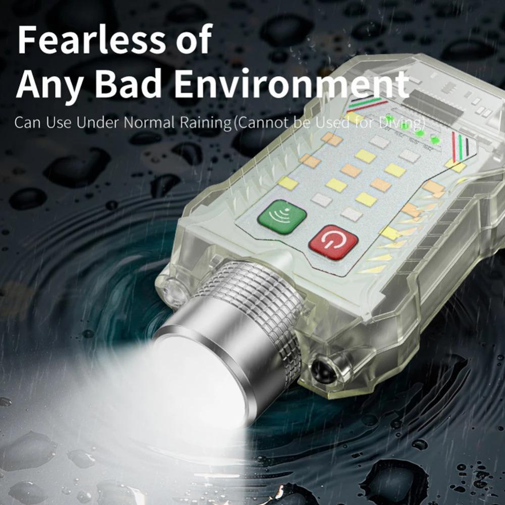 Светодиодный фонарик с зажимом для шляпы Type-C, перезаряжаемый портативный фонарик с датчиком движения, многофункциональный фонарь 6000 лм для ночной рыбалки