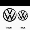 RUN1 Black Car Front Grill Badges Rear Trunk Emblem Lid Covers Logo Sticker For VW Polo Golf 6 7 8 VARIANT PASSAT CC Auto Accessories