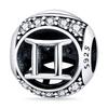 925 Silver Twelve Constellations Leo Aries Virgo Round Charms Beads Fit Qikaola Bracelets DIY Birthday Jewelry Gifts