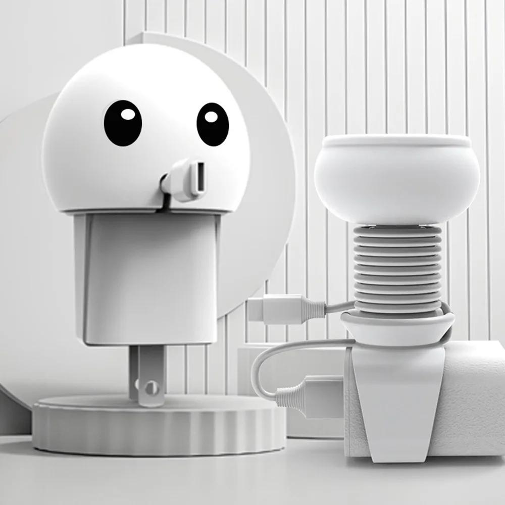 Пряжка для ремня Силиконовый крепежный ремень Настольная пряжка для хранения кабелей Портативная намотка для кабеля передачи данных Мультяшная многофункциональная намотка для кабеля передачи данных