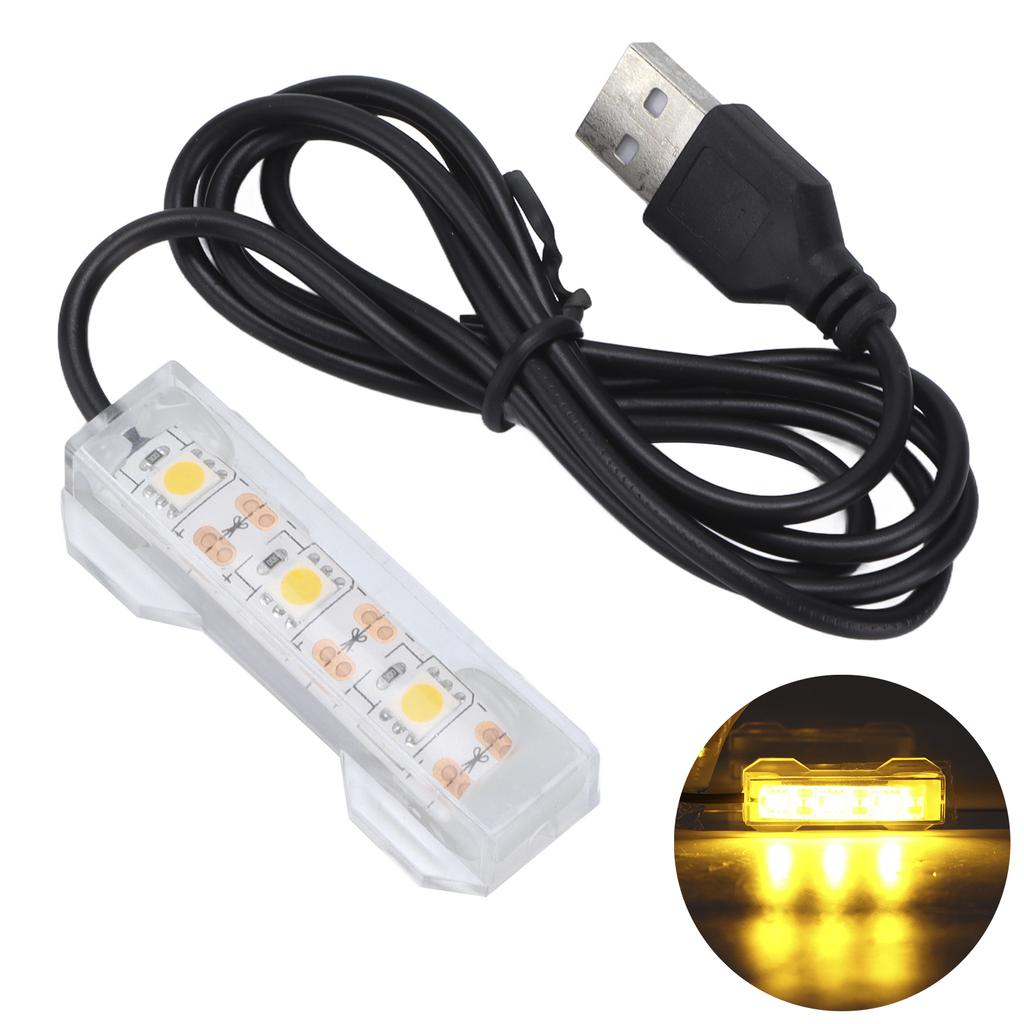 Aquarium Light USB Charging Plastic Fish Tank LED Light for Aquatic Plants LandscapeYellow