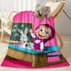 Masha Bear Blanket Soft & Cozy Great for Seaside Office Office Chair All-Season Use Modern Style Ideal Gift For Birthday Valentine'S Day