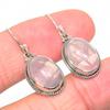 Natural Rose Quartz Gemstone 925 Solid Sterling Silver Gift Earring 1.25" B1P94