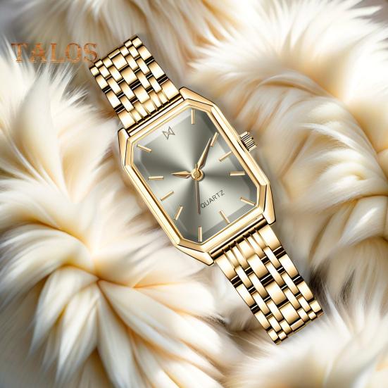 Женские наручные часы с прямоугольным циферблатом и ремешком из нержавеющей стали, деловые, формальные, кварцевые, ювелирные изделия, подарок на день рождения