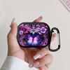 Purple Butterfly And The Flower Case For Airpods 1 2 Pro Pro2 Pro3 4 3 Earphone Cases Cover