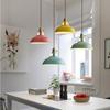 Iron Pendant Light Dia 26cm Colorful Restaurant Kitchen Home Ceiling Lamp Vintage Hanging Light Lampshade Decorative Lamps