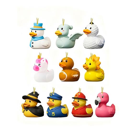 2025 Утиный Адвент-календарь 24 дня Акриловые украшения Рождественская коробка для обратного отсчета