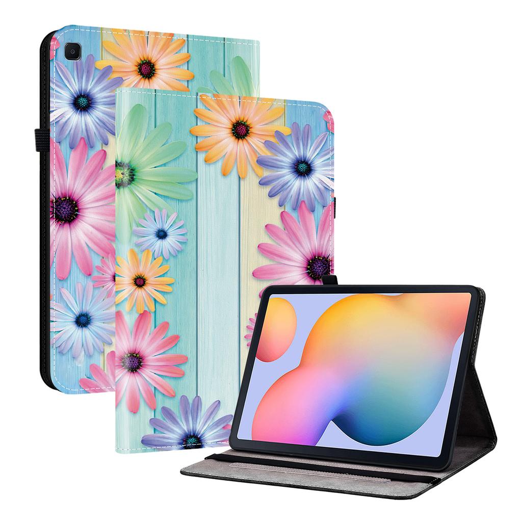 Чехол из искусственной кожи для планшета Samsung Galaxy Tab S6 Lite (2024)-11 стилей! Прочный, с 2 слотами для подставки, держателем для карандашей и слотами для карт, гибкая задняя крышка из ТПУ