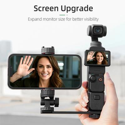 Крепление-держатель для телефона для DJI Osmo Pocket 3, аксессуары для расширения, клипса для штатива с заполняющим светом, с винтом 1/4 дюйма и креплением «холодный башмак»