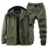 Men's Fleece Jacket Suit Windproof And Waterproof Outdoor Cold Proof Warm Cotton Jacket Thickened Suit