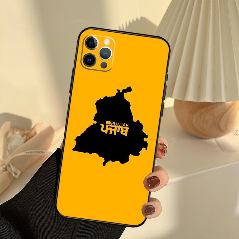 Punjab Map Phone Case For iPhone 14 16 15 11 12 13 17 Pro Max 13 mini 15 16 Plus 16e 17 Air Cover Funda