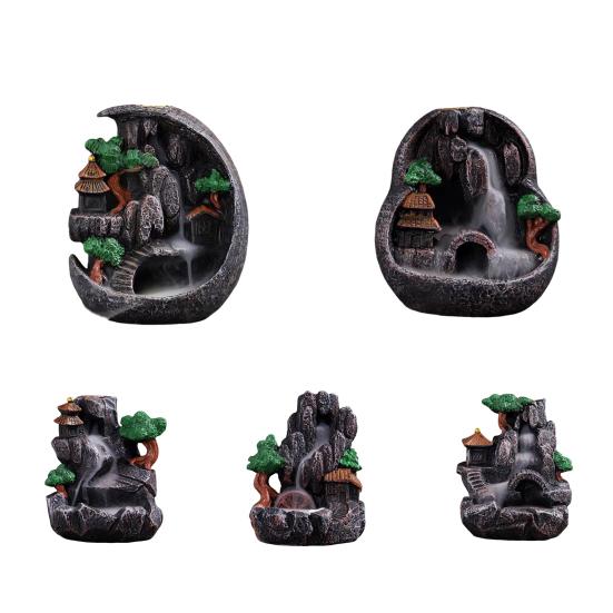 Привлекательный антизасоряющийся смоляной фонтан для благовоний, дымовой водопад, декор комнаты для йоги