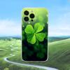 Чехол для телефона 'Четырехлистный клевер' для iPhone 16,15,14,13,12,11 Pro,Max,Plus,X,XS,XR,SE,Mini Прозрачный силиконовый Мягкий