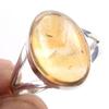 Natural Citrine Gemstone Handmade 925 Solid Sterling Silver Ring Size 8 Z8M12