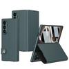 Plain Leather Card Package Case for Samsung Galaxy Z Fold 8 Ultra Front Screen Glass Fold Stand Cover for Galaxy Z Fold7 Case