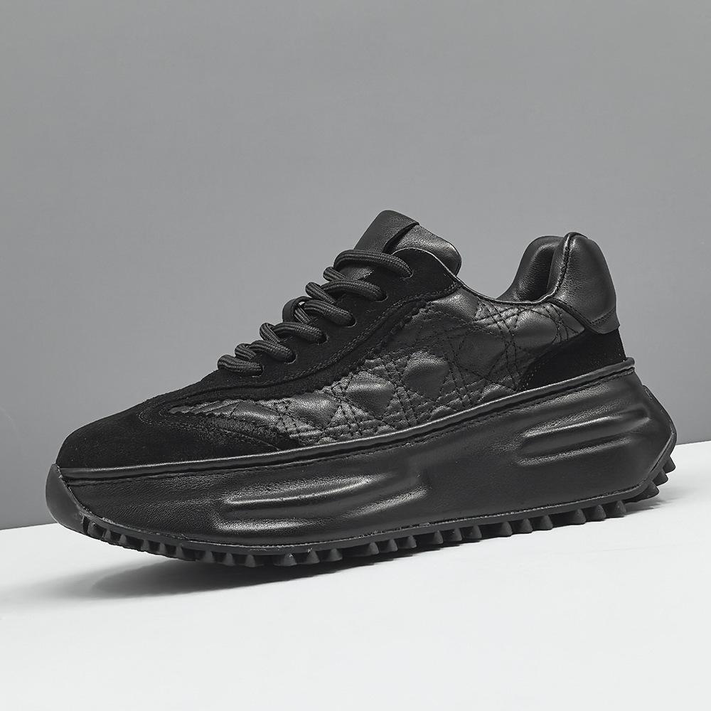 Мужские кроссовки первого слоя из толстой кожи на массивной подошве, папины кроссовки, суперхит в Инстаграме, модные мужские кроссовки, универсальные кожаные мужские кроссовки для спорта и отдыха