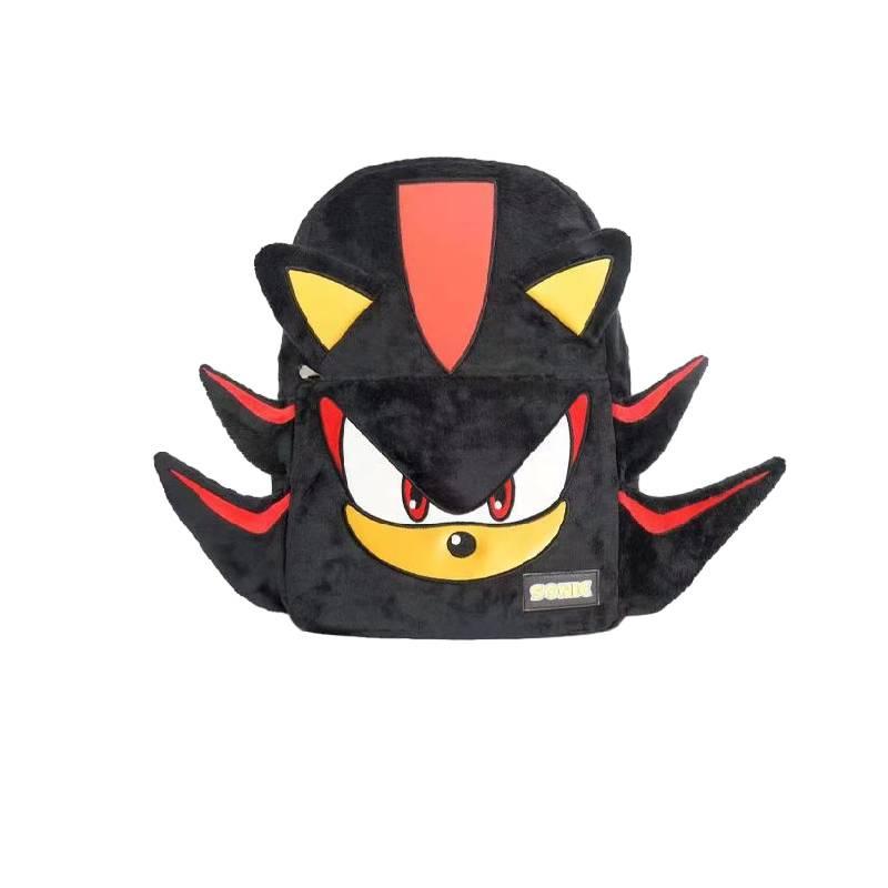 Sonic Shadow Black Backpack Unisex Design Plush Material Suitable For School