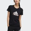 Adidas Футболка с коротким рукавом и принтом логотипа из фольги, женская, черная GP0685