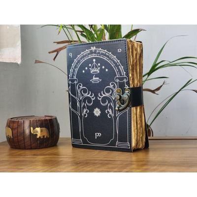 Кожаный журнал, Врата Дурина, Толкин Властелин колец, Подарок для него, подарок для нее, Книга теней, фэнтези-журнал, свадебная книга пожеланий