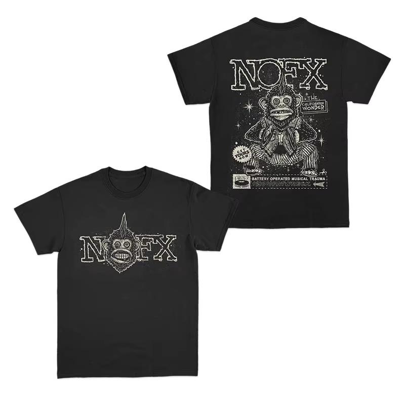 NOFX Punk Band Album Shark Graphic Casual T-Shirt, Unisex Luxury Band Style Top Women And Men T-shirt